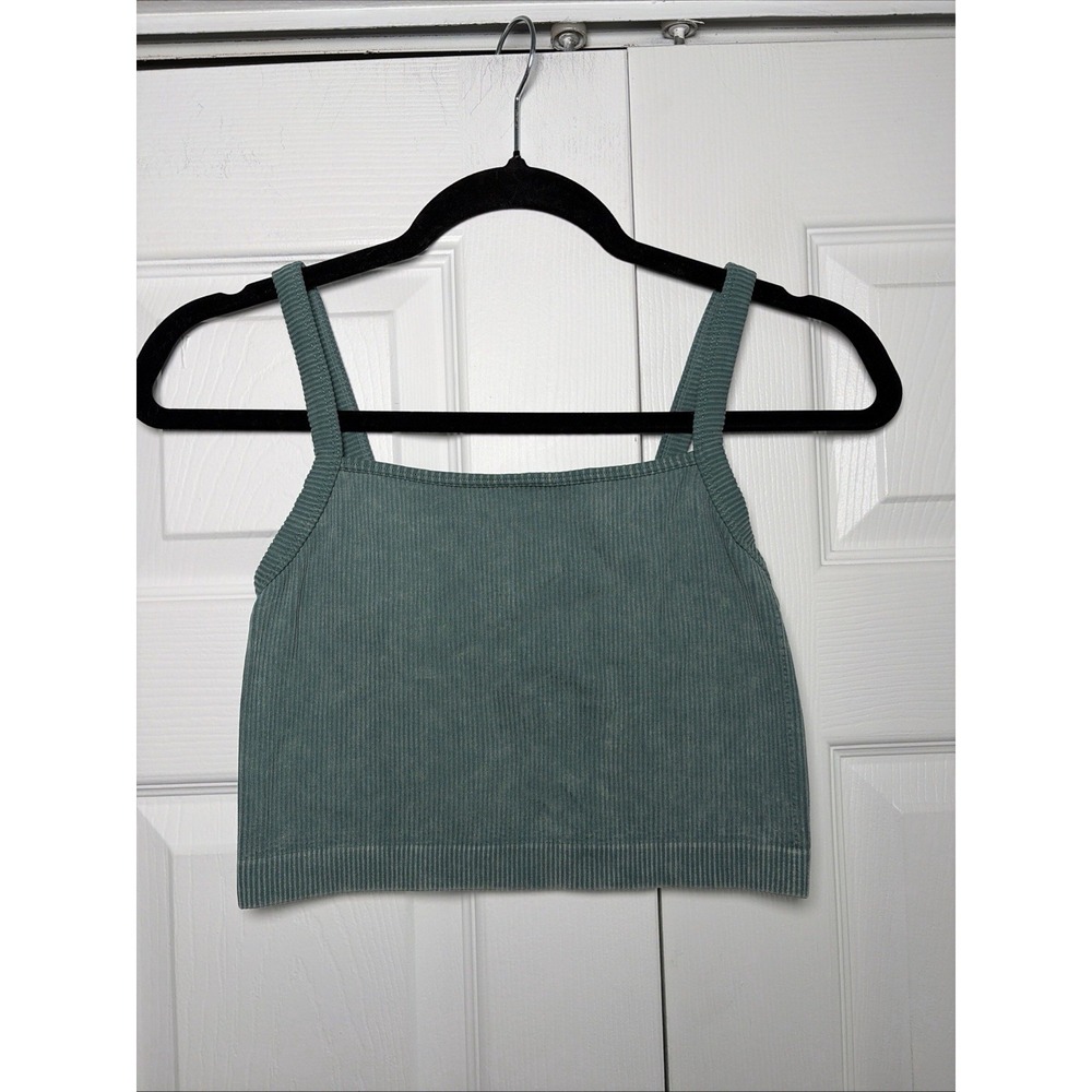 Colsie Womens Medium Blue Ribbed Bralette